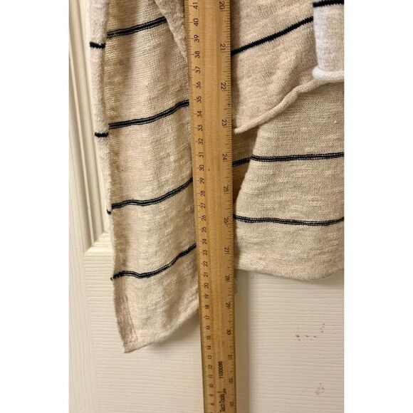 Eileen Fisher Organic Linen Blend Jersey Stripe Hi-Lo Lightweight Top Small - Picture 9 of 11